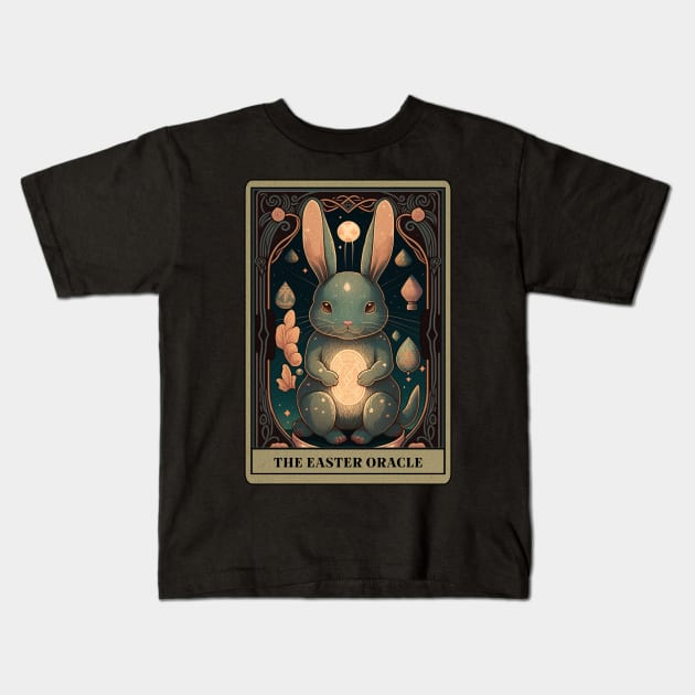 Easter Bunny Oracle Tarot Kids T-Shirt by UnrealArtDude